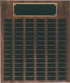 Engraved Genuine Walnut Perpetual Plaque - 18 x 24 in (84 plates)