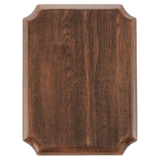 Engraved Airflyte Walnut Piano Finish Plaque with Notched Corners