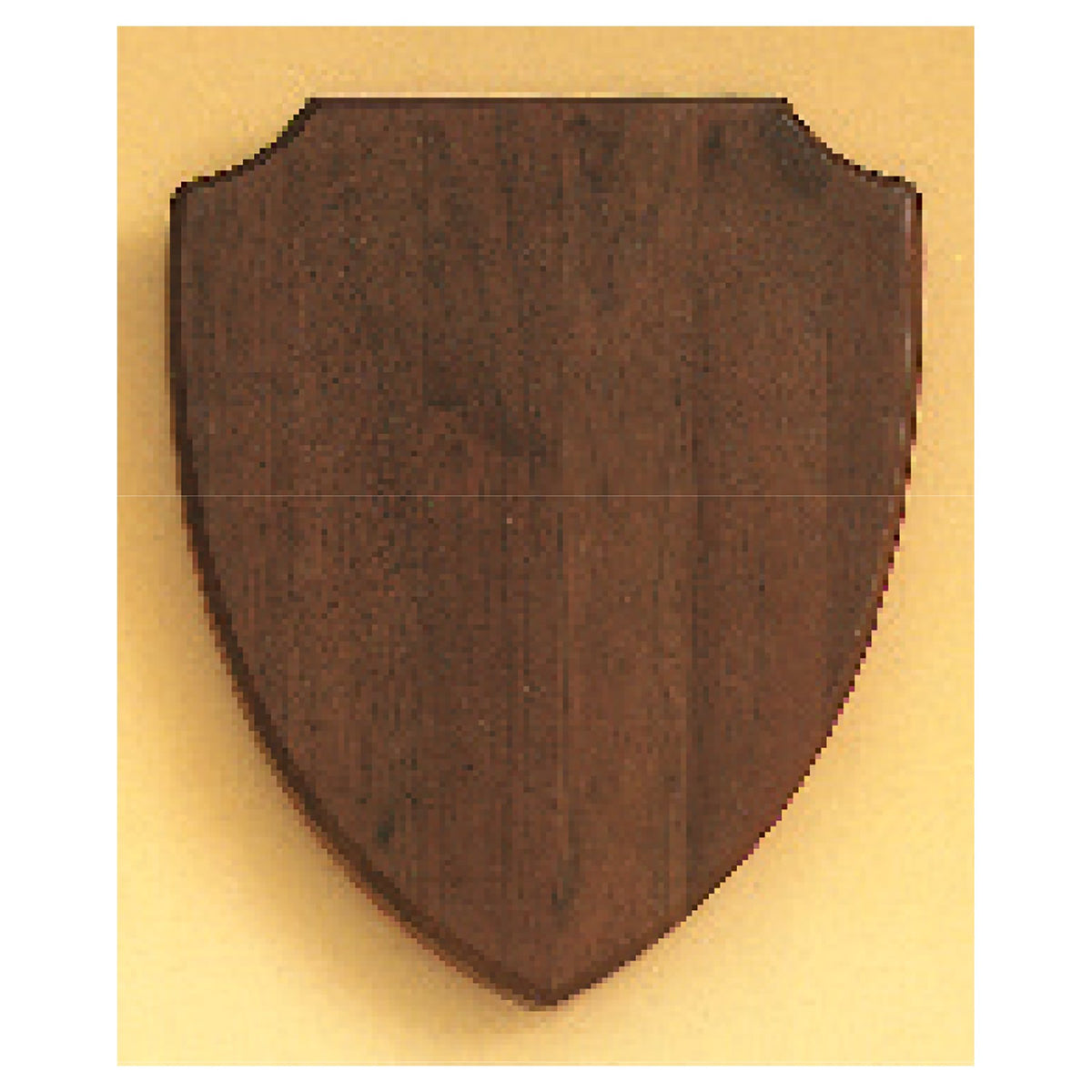 Engraved Airflyte American Walnut Shield Plaque - 10 x 12 in