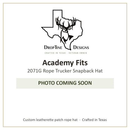 Photo coming soon: Academy Fits 2071G Rope Trucker Snapback Hat