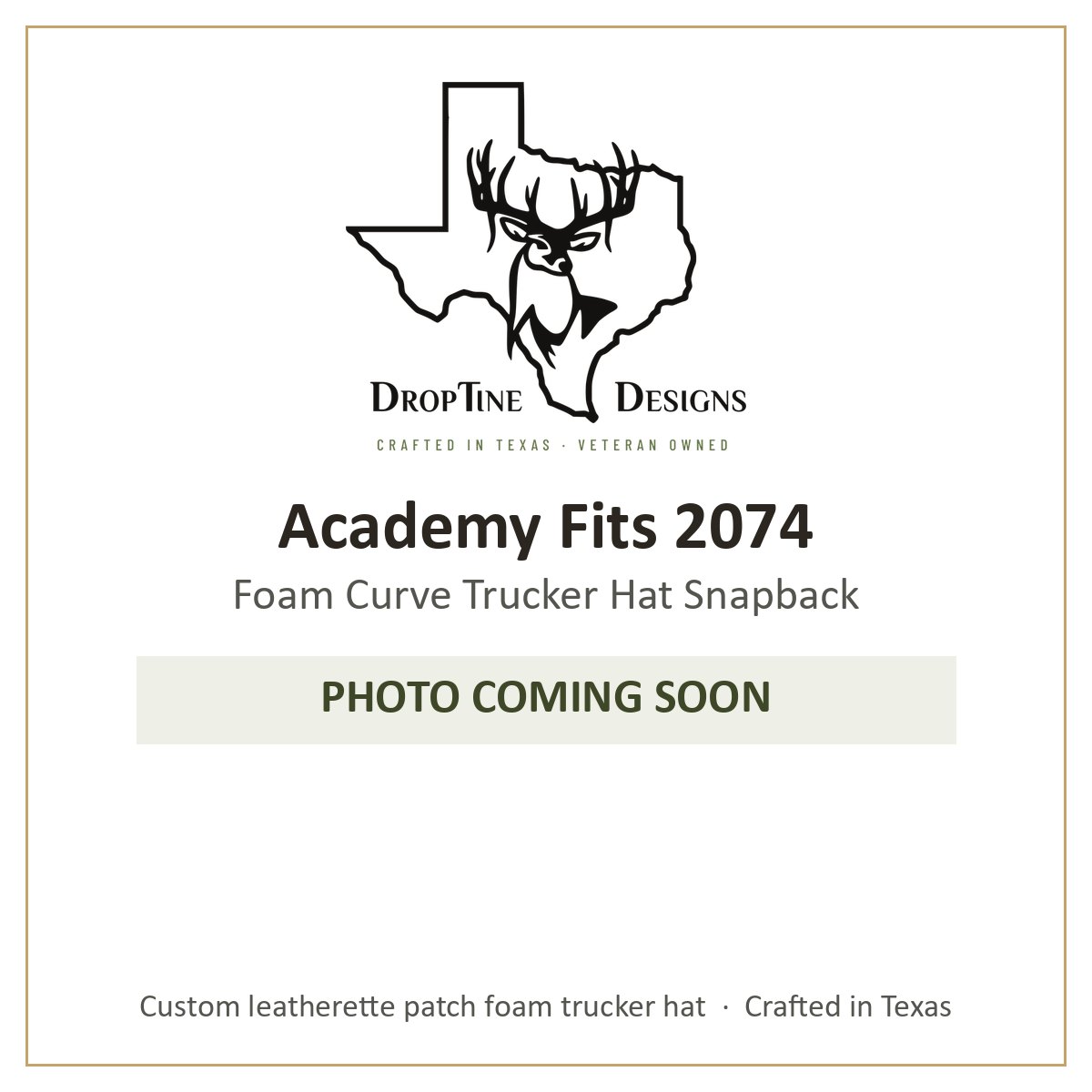 Photo coming soon: Academy Fits 2074 Foam Curve Trucker Hat Snapback