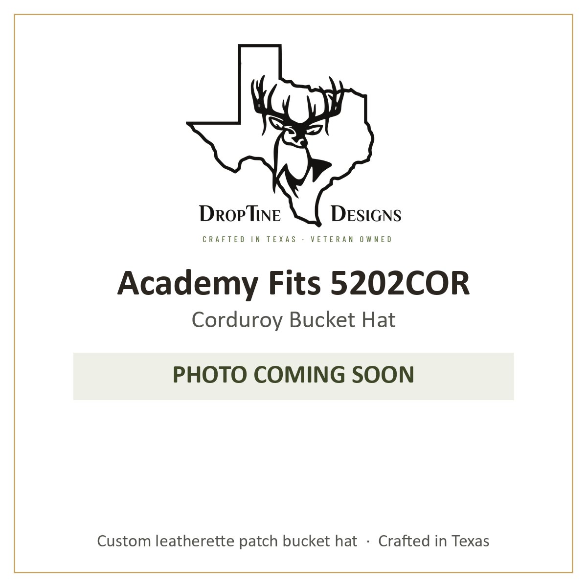 Photo coming soon: Academy Fits 5202COR Corduroy Bucket Hat