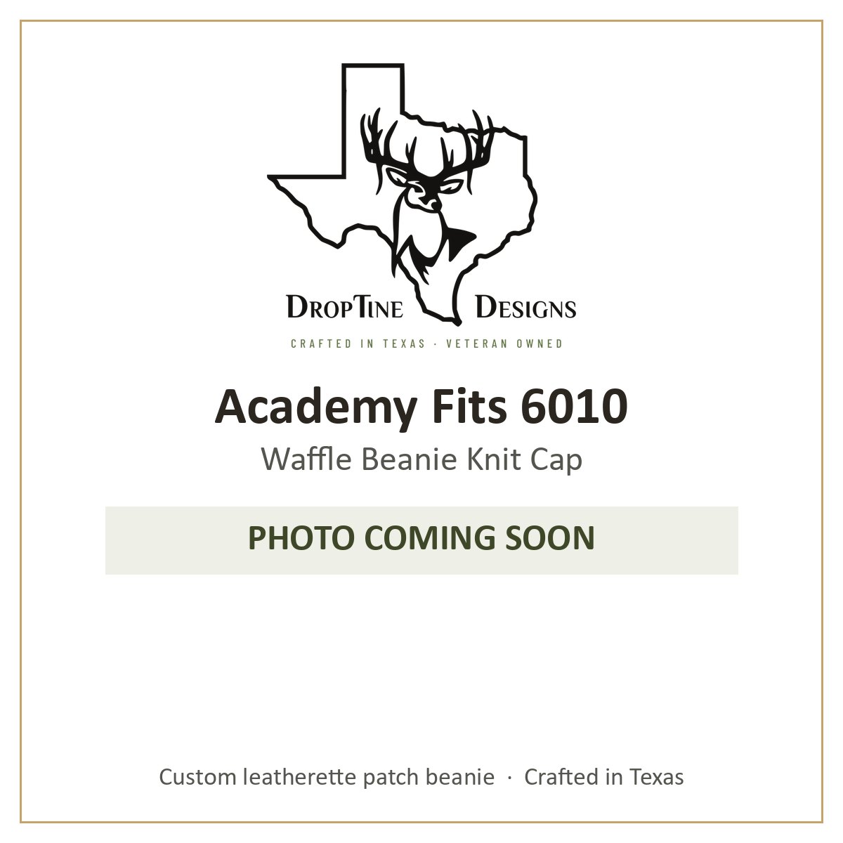 Photo coming soon: Academy Fits 6010 Waffle Beanie Knit Cap