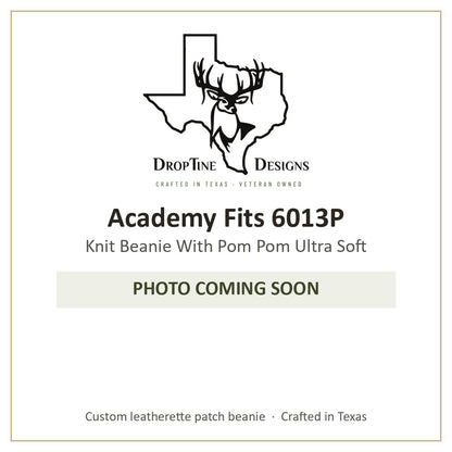 Photo coming soon: Academy Fits 6013P Knit Beanie With Pom Pom Ultra Soft