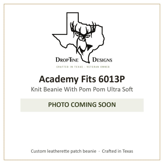 Photo coming soon: Academy Fits 6013P Knit Beanie With Pom Pom Ultra Soft