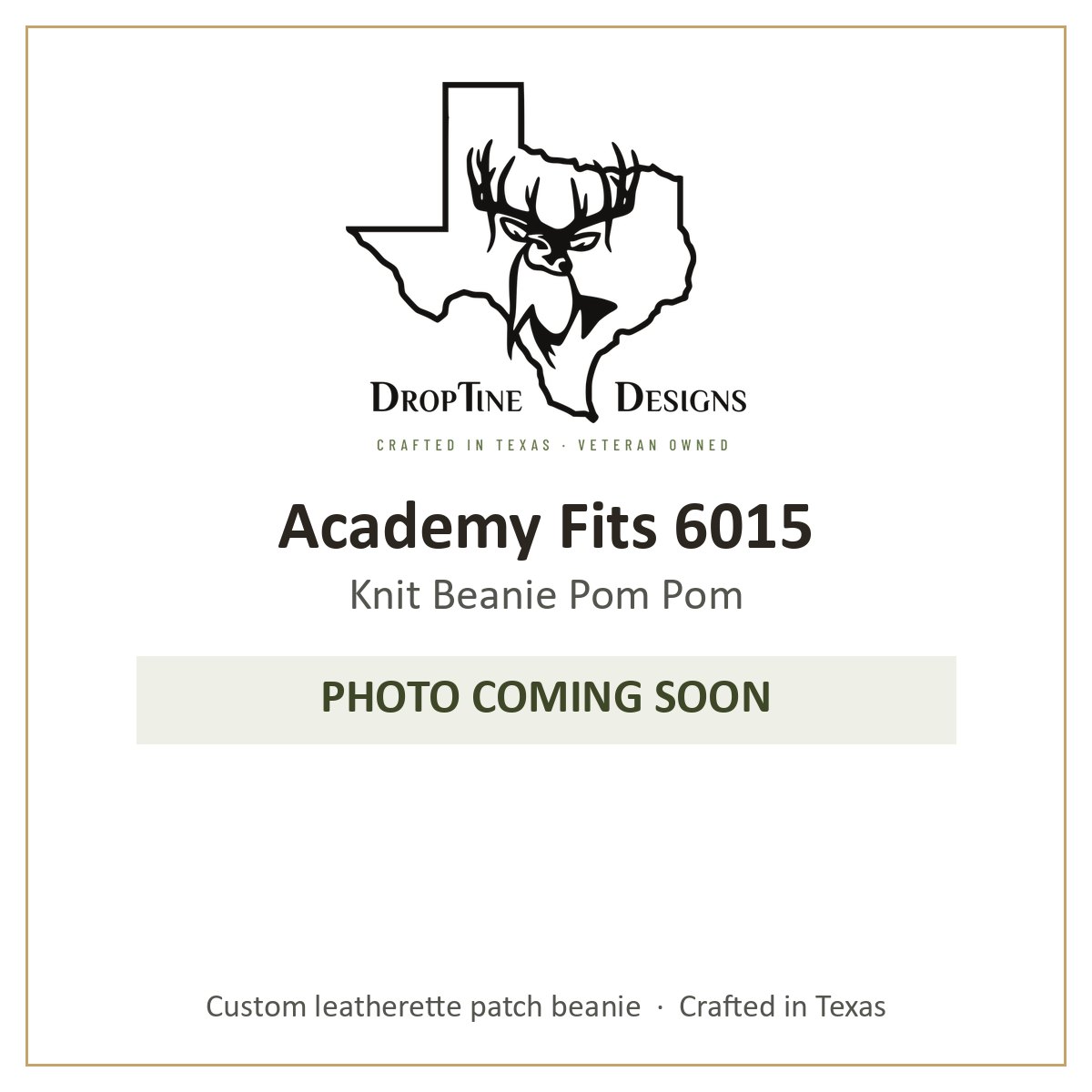 Photo coming soon: Academy Fits 6015 Knit Beanie Pom Pom