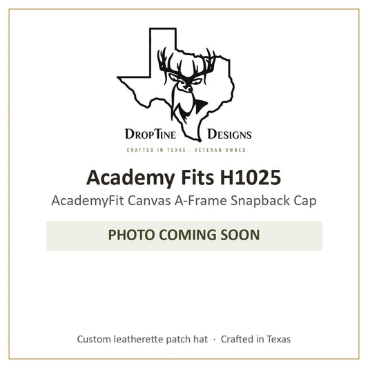 Photo coming soon: Academy Fits H1025 AcademyFit Canvas A-Frame Snapback Cap