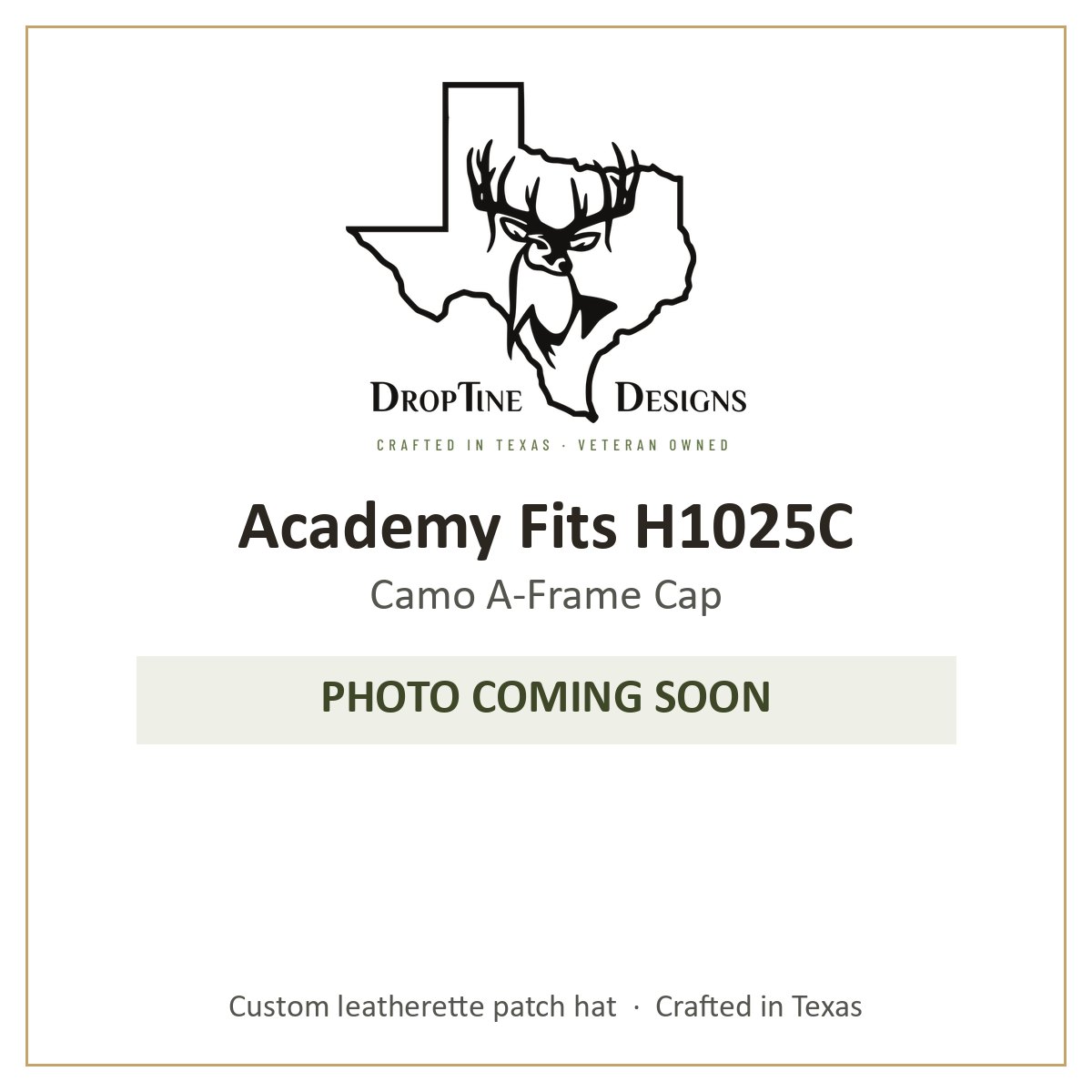 Photo coming soon: Academy Fits H1025C Camo A-Frame Cap