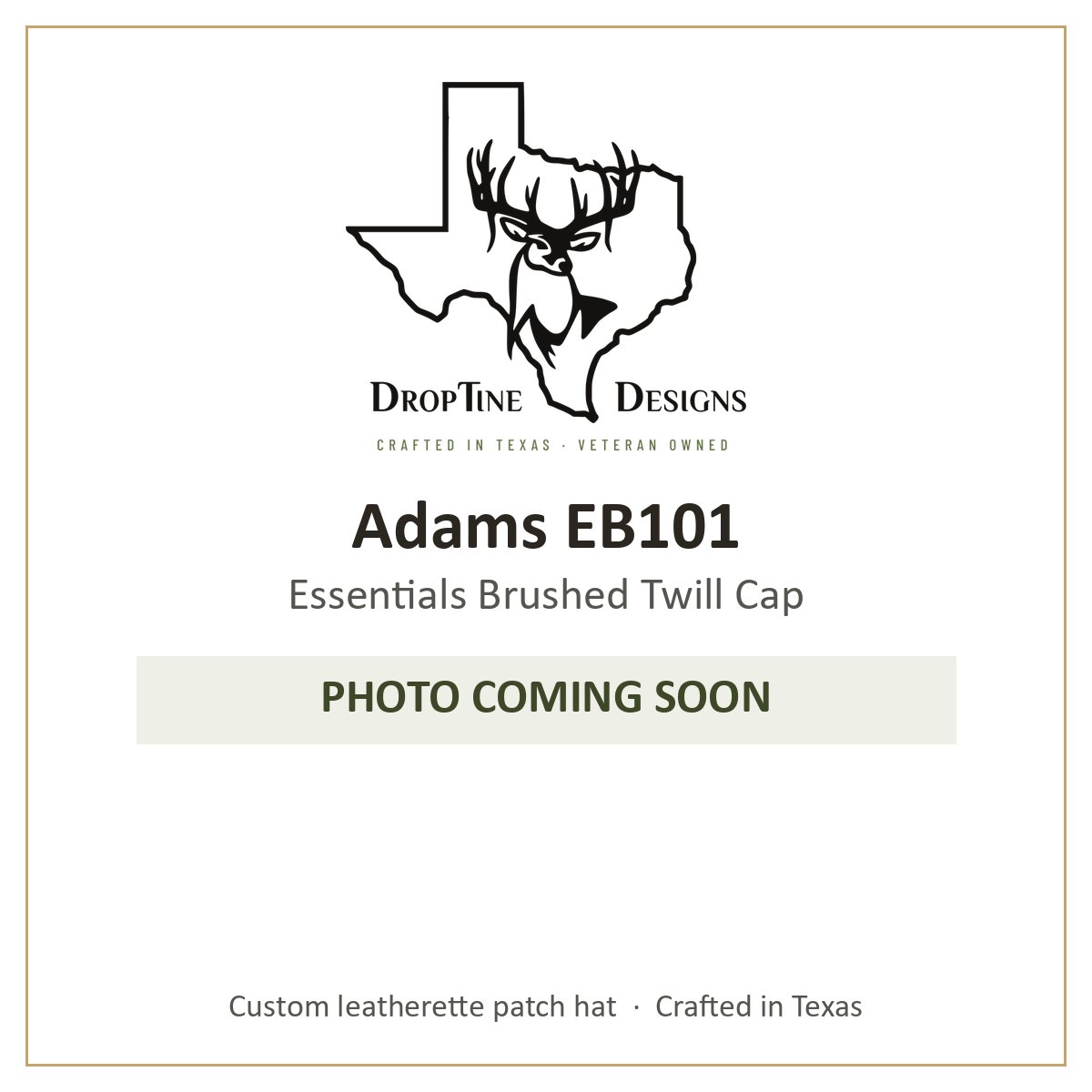 Photo coming soon: Adams EB101 Essentials Brushed Twill Cap