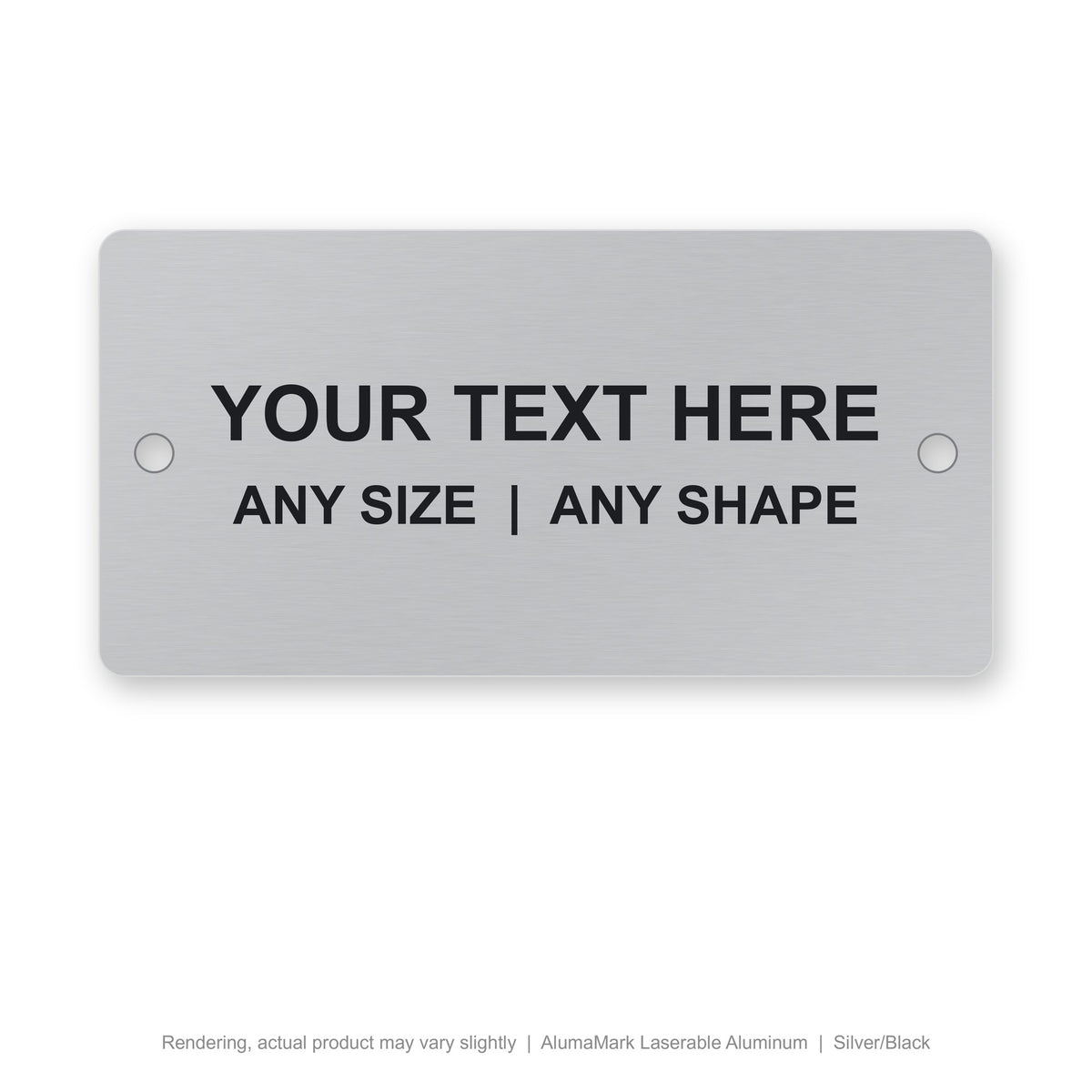AlumaMark Laserable Aluminum engraved plate (rendering)