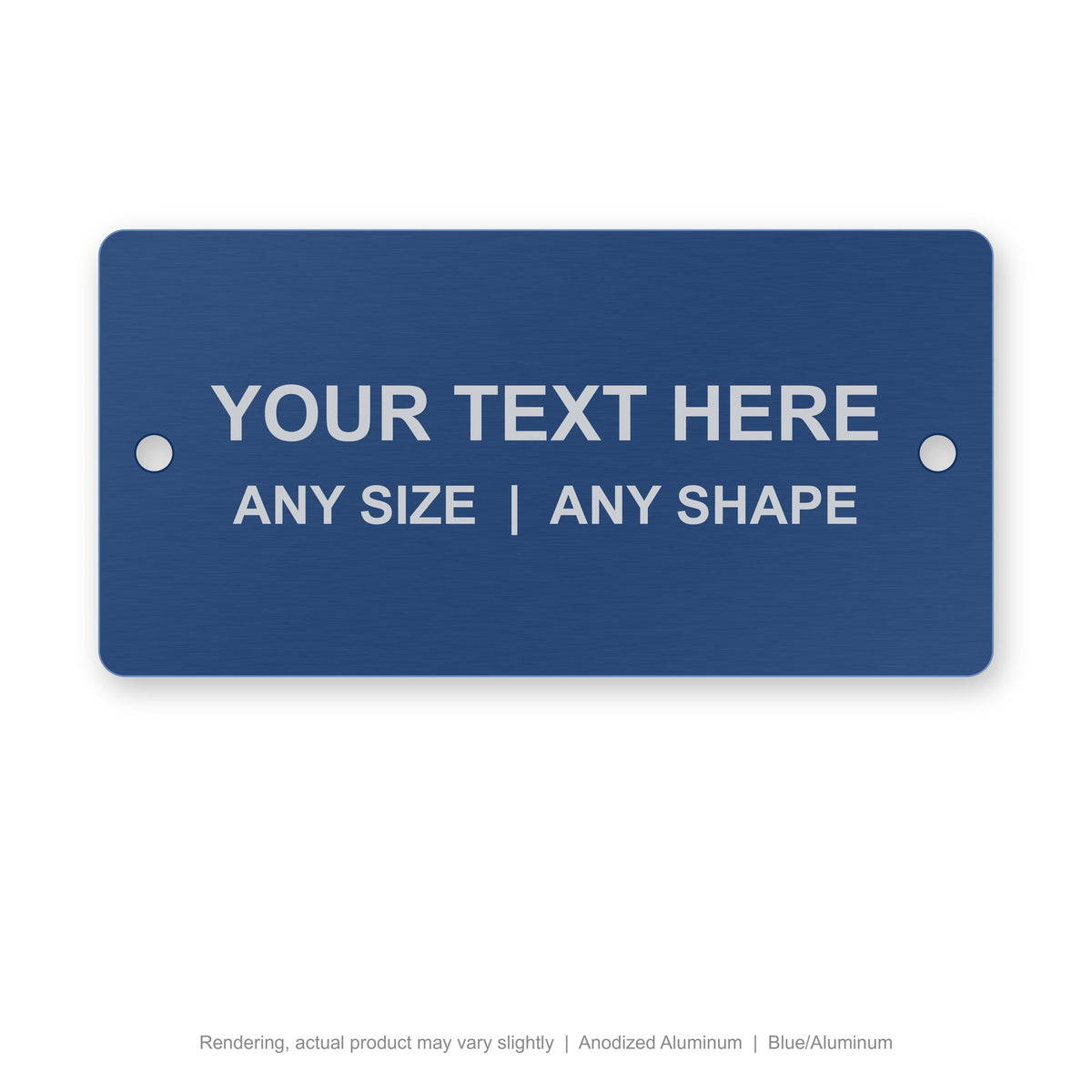 Anodized Aluminum engraved plate (rendering)