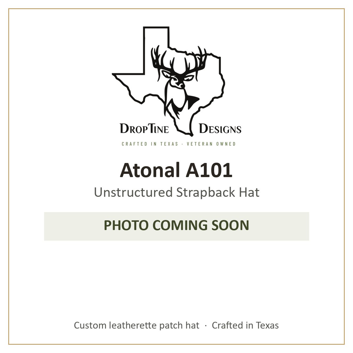 Photo coming soon: Atonal A101 Unstructured Strapback Hat