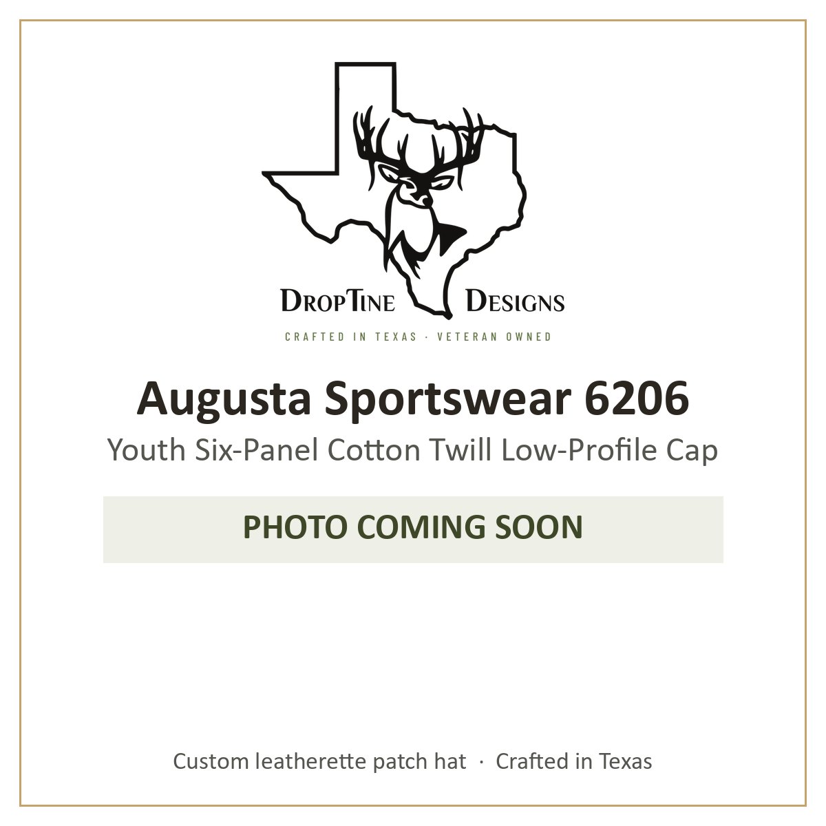 Photo coming soon: Augusta Sportswear 6206 Youth Six-Panel Cotton Twill Low-Profile Cap