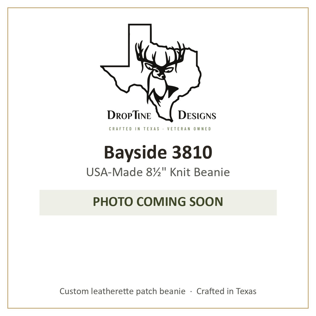 Photo coming soon: Bayside 3810 USA-Made 8½" Knit Beanie