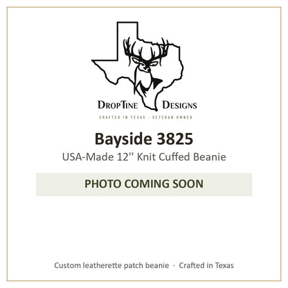 Photo coming soon: Bayside 3825 USA-Made 12'' Knit Cuffed Beanie