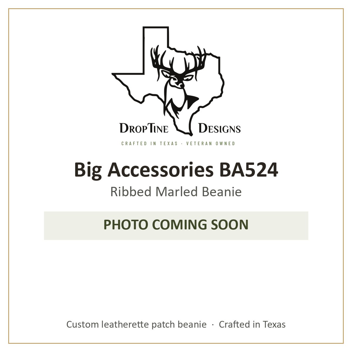 Photo coming soon: Big Accessories BA524 Ribbed Marled Beanie