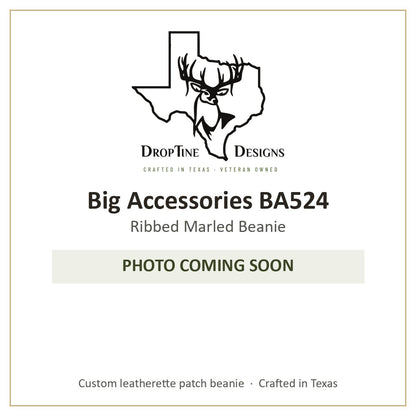 Photo coming soon: Big Accessories BA524 Ribbed Marled Beanie