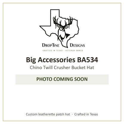Photo coming soon: Big Accessories BA534 Chino Twill Crusher Bucket Hat