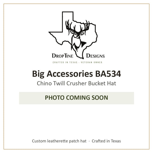 Photo coming soon: Big Accessories BA534 Chino Twill Crusher Bucket Hat
