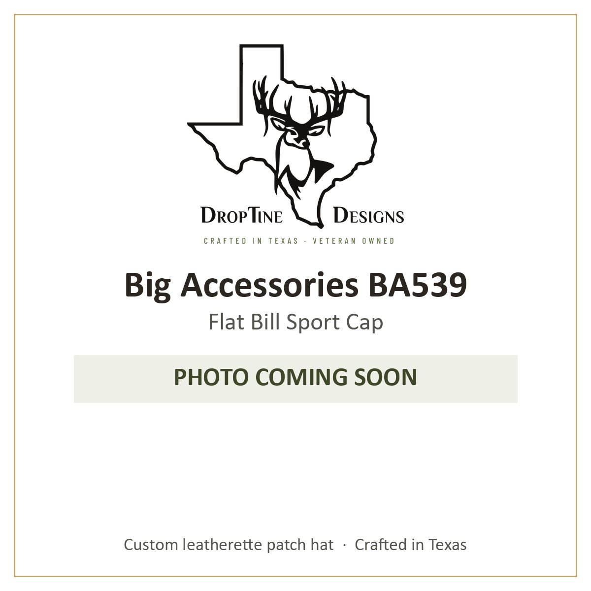 Photo coming soon: Big Accessories BA539 Flat Bill Sport Cap