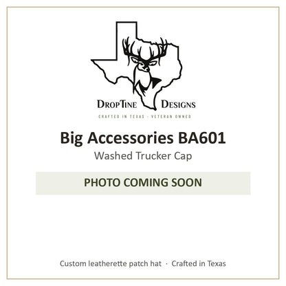 Photo coming soon: Big Accessories BA601 Washed Trucker Cap