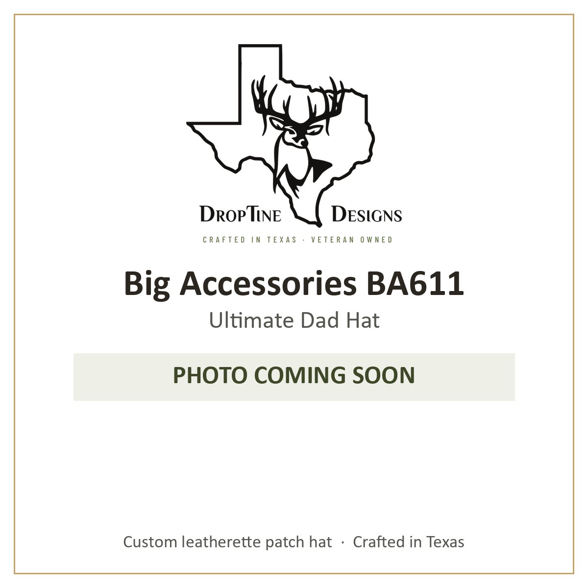 Photo coming soon: Big Accessories BA611 Ultimate Dad Hat