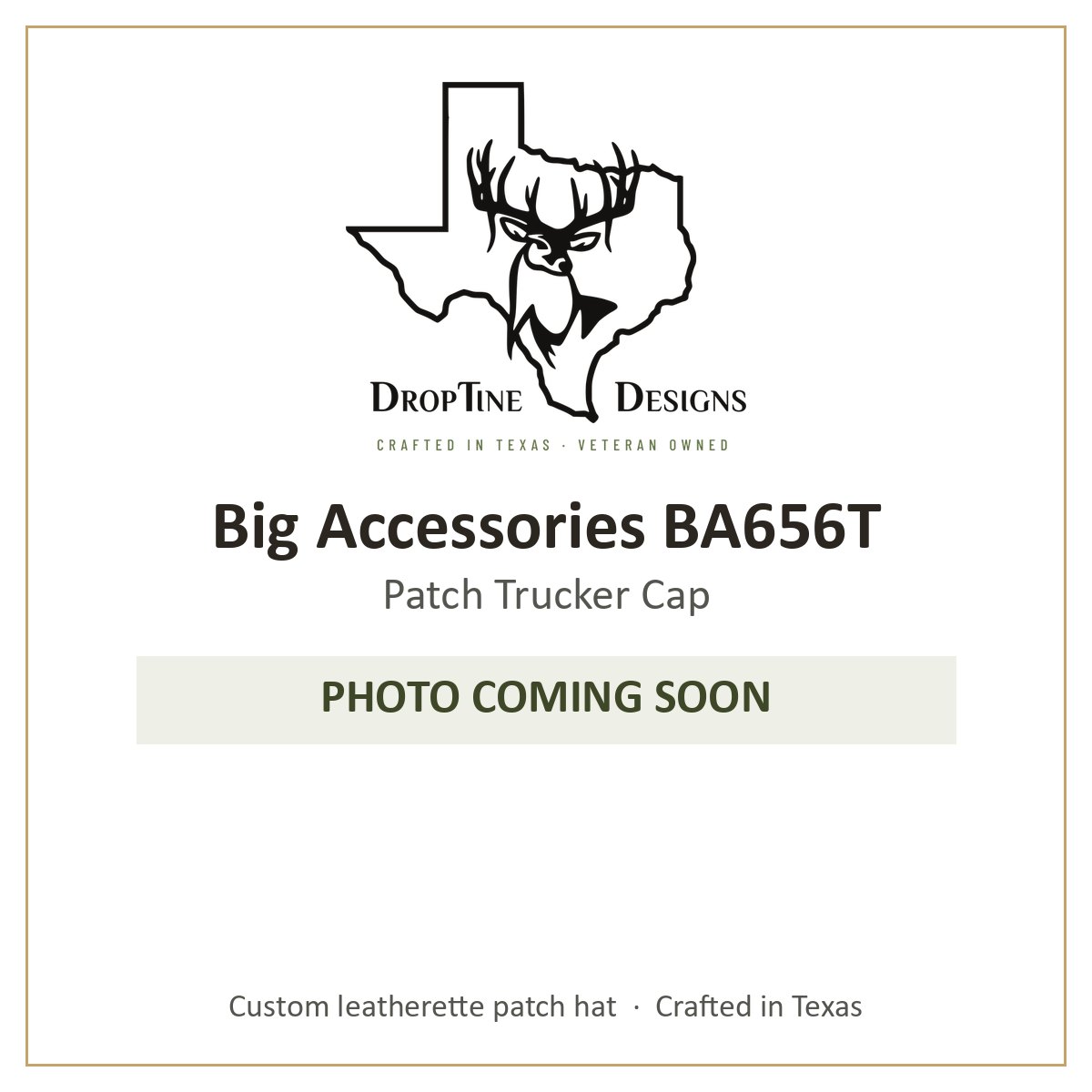 Photo coming soon: Big Accessories BA656T Patch Trucker Cap