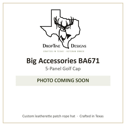Photo coming soon: Big Accessories BA671 5-Panel Golf Cap