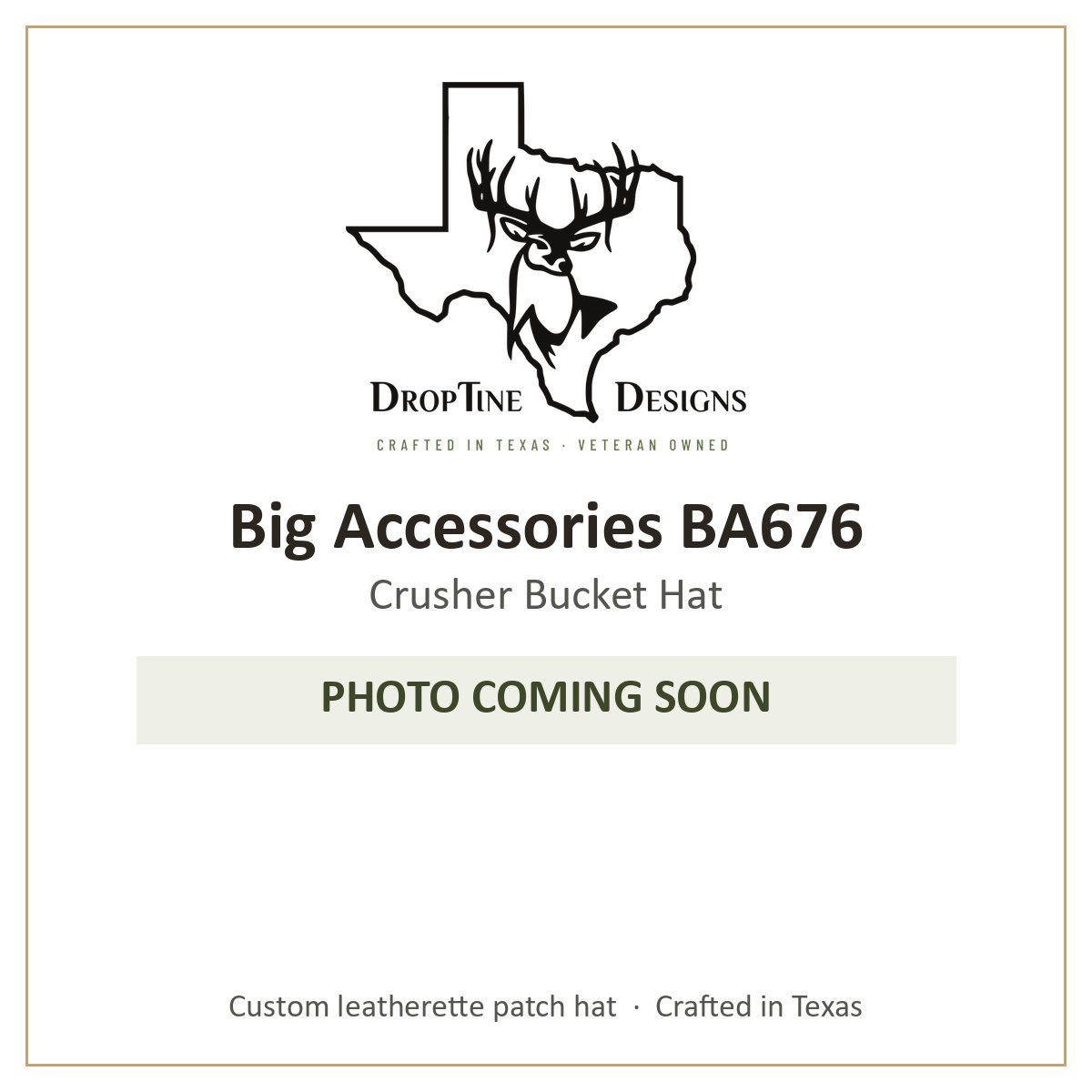 Photo coming soon: Big Accessories BA676 Crusher Bucket Hat