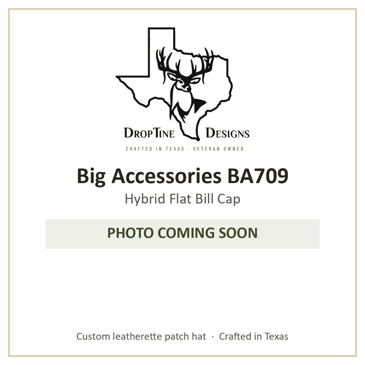 Photo coming soon: Big Accessories BA709 Hybrid Flat Bill Cap