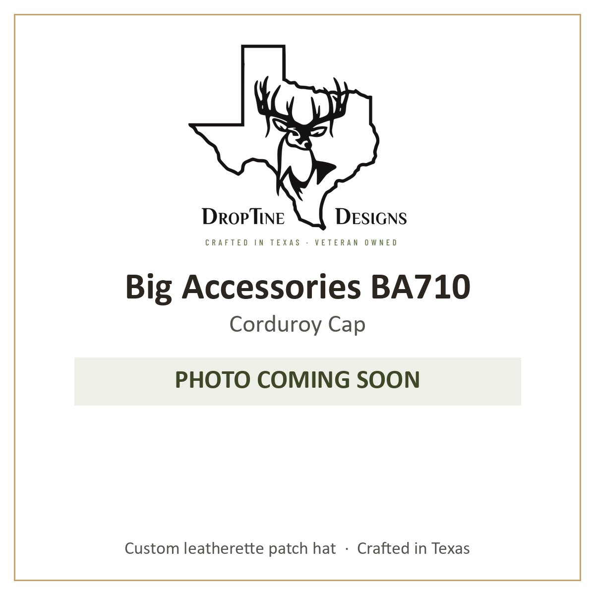 Photo coming soon: Big Accessories BA710 Corduroy Cap