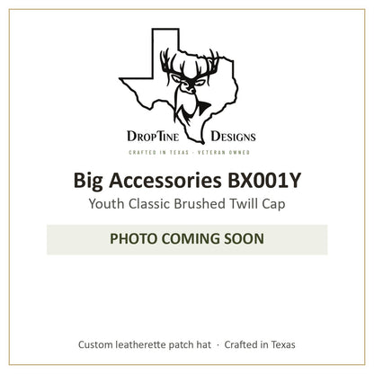 Photo coming soon: Big Accessories BX001Y Youth Classic Brushed Twill Cap