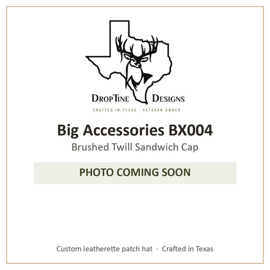 Photo coming soon: Big Accessories BX004 Brushed Twill Sandwich Cap