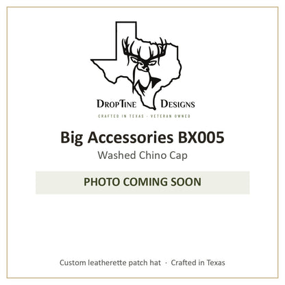 Photo coming soon: Big Accessories BX005 Washed Chino Cap