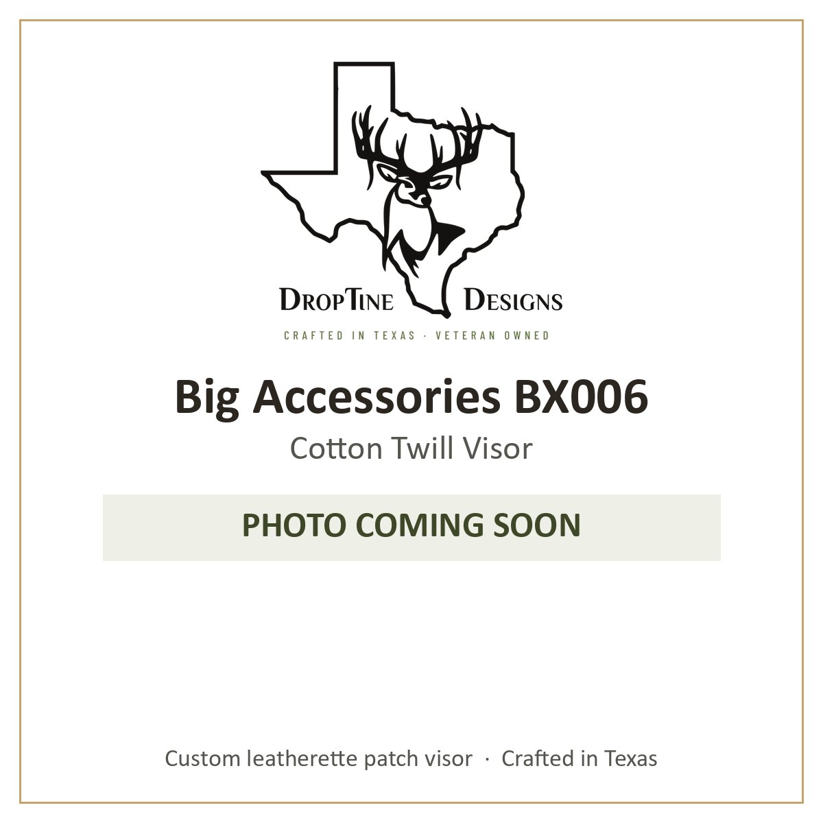 Photo coming soon: Big Accessories BX006 Cotton Twill Visor