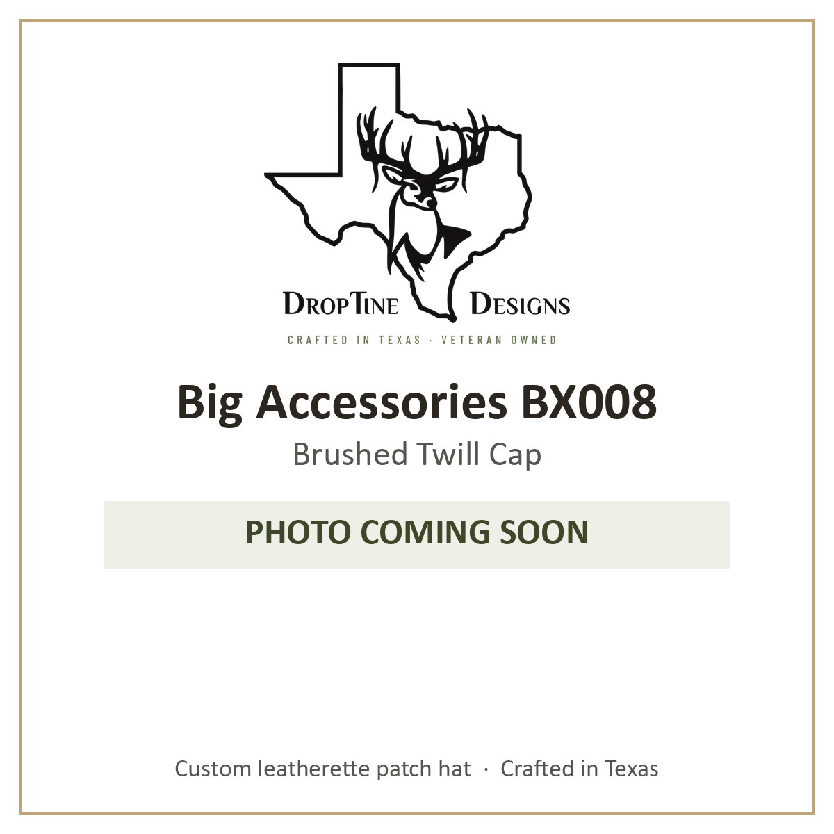 Photo coming soon: Big Accessories BX008 Brushed Twill Cap