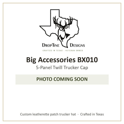 Photo coming soon: Big Accessories BX010 5-Panel Twill Trucker Cap