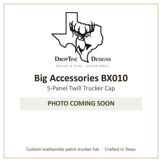 Photo coming soon: Big Accessories BX010 5-Panel Twill Trucker Cap