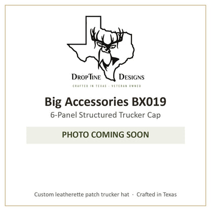 Photo coming soon: Big Accessories BX019 6-Panel Structured Trucker Cap