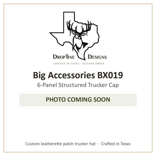 Photo coming soon: Big Accessories BX019 6-Panel Structured Trucker Cap