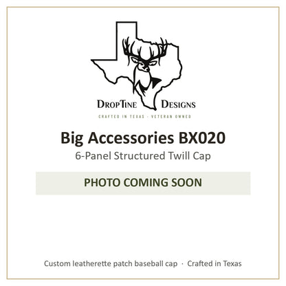 Photo coming soon: Big Accessories BX020 6-Panel Structured Twill Cap