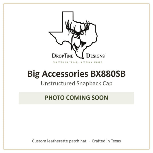 Photo coming soon: Big Accessories BX880SB Unstructured Snapback Cap