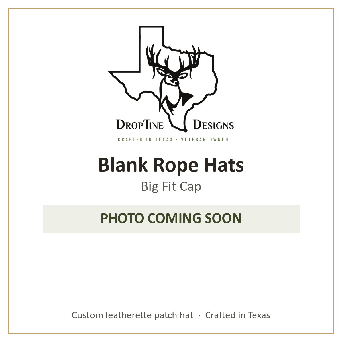 Photo coming soon: Blank Rope Hats Big Fit Cap