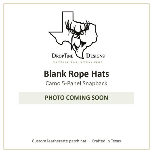 Photo coming soon: Blank Rope Hats Camo 5-Panel Snapback