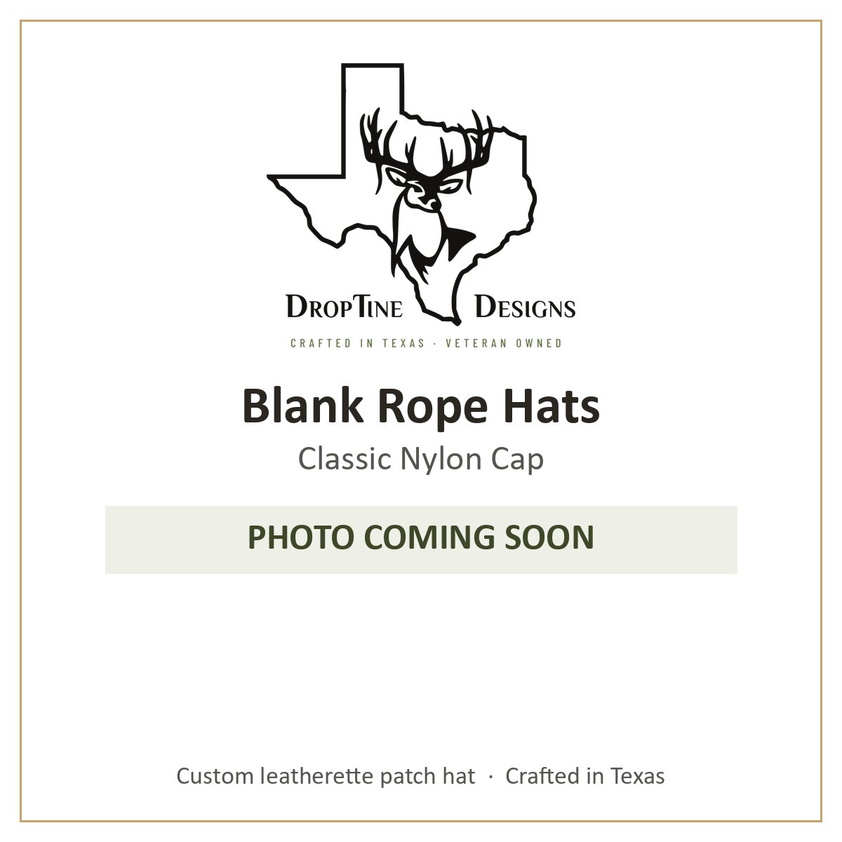 Photo coming soon: Blank Rope Hats Classic Nylon Cap