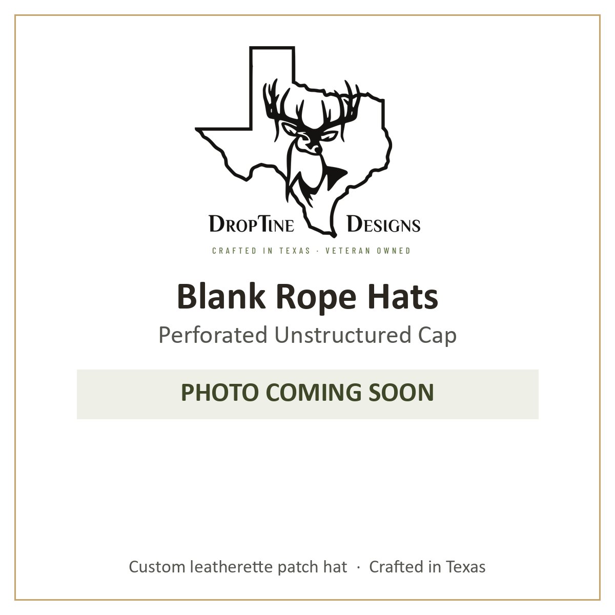 Photo coming soon: Blank Rope Hats Perforated Unstructured Cap