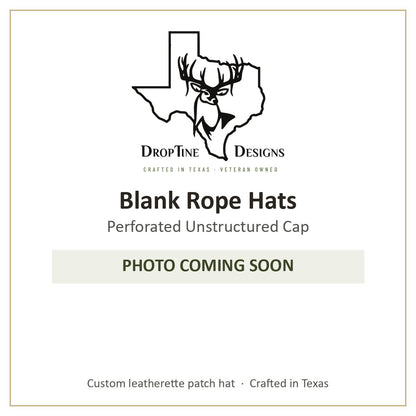 Photo coming soon: Blank Rope Hats Perforated Unstructured Cap