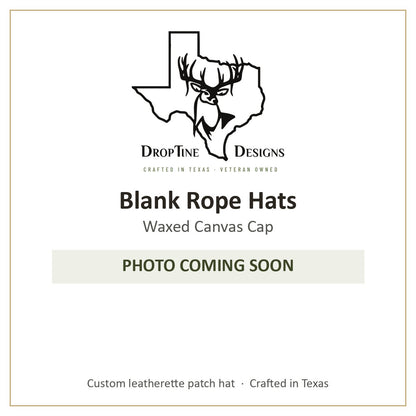 Photo coming soon: Blank Rope Hats Waxed Canvas Cap