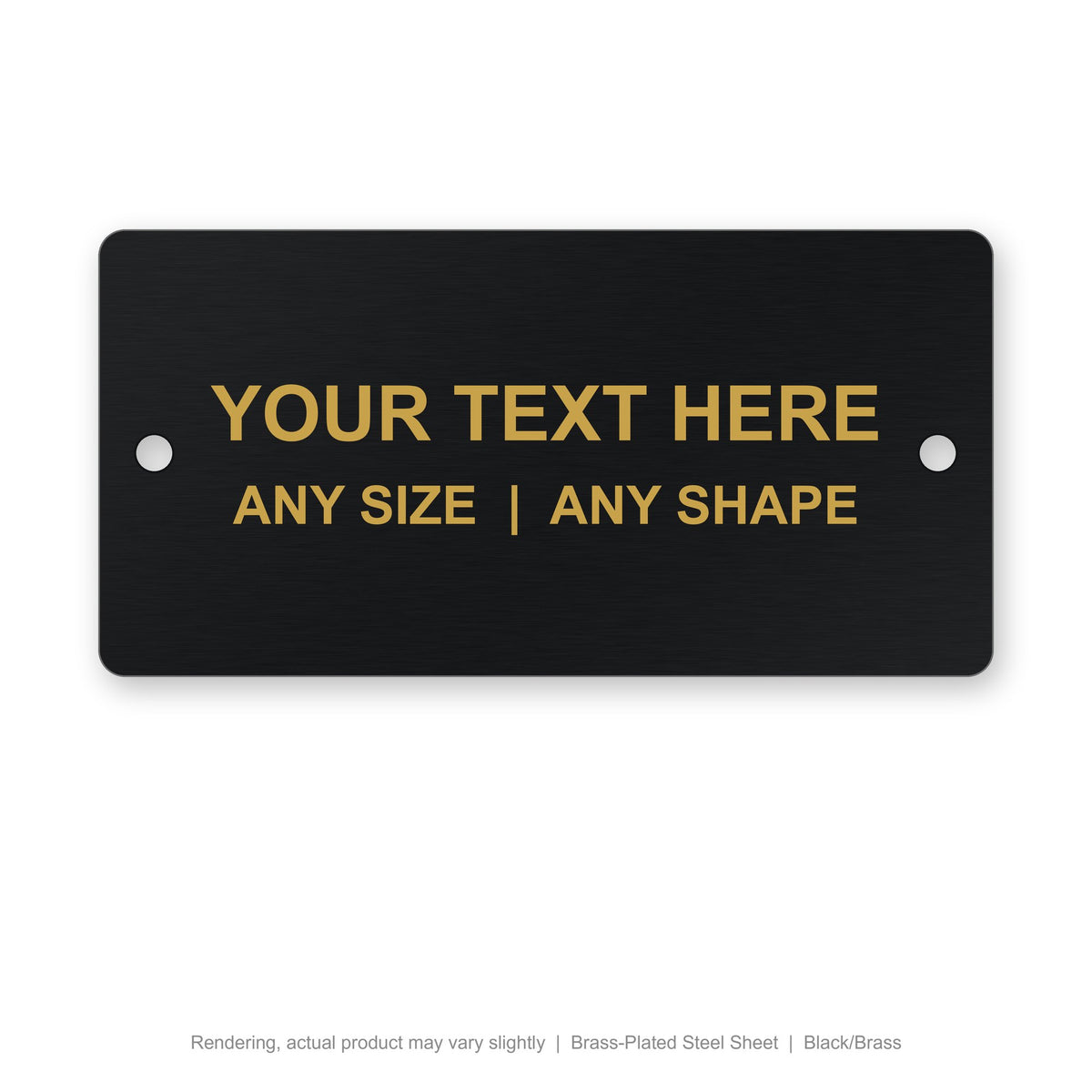 Brass-Plated Steel Sheet engraved plate (rendering)