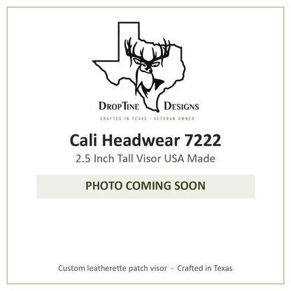 Photo coming soon: Cali Headwear 7222 2.5 Inch Tall Visor USA Made